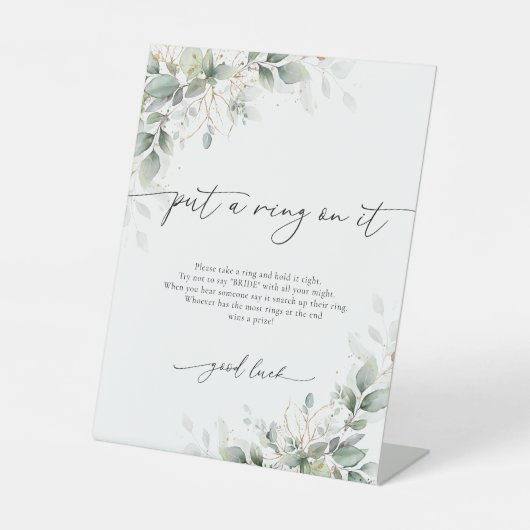 Eukalyptus Gold setzt Zeichen Sockelschild (Vorderseite)