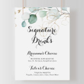 Eukalyptus Gold Signature Drinks Zeichen Poster
