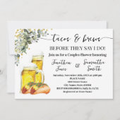 Eukalyptus Gold Tacos & Brews Paare Dusche Einladung (Vorderseite)