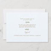Eukalyptus-Gold-Text-Brautparty Einladung (Rückseite)