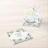 Eukalyptus Gold Watercolor Wedding Rechteckiger Pappuntersetzer (Vor Ort)