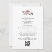 Eukalyptus Gold Wedding in einem Winter Rose Einladung (Rückseite)