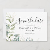 Eukalyptus Gold Wedding Save The Date (Vorderseite)