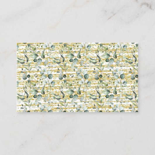 Eukalyptus Gold Weinkarte Platzkarte (Rückseite)