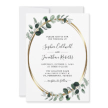 Eukalyptus Gold White Wedding in einem QR Code