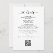 Eukalyptus Gold White Wedding in einem QR Code Einladung (Rückseite)