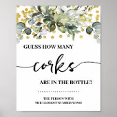 Eukalyptus Gold Wie viele Corks Duschgel Poster (Vorne)