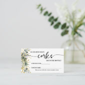 Eukalyptus Gold Wie viele Corks Duschspielkarte Platzkarte (Stehend Vorderseite)