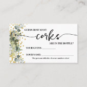 Eukalyptus Gold Wie viele Corks Duschspielkarte Platzkarte (Vorderseite)