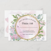 Eukalyptus Gold Wreath Foliage UAWG Response Card Einladung (Vorne/Hinten)