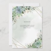 Eukalyptus-Goldbaby in Grün und Weiß Einladung (Rückseite)
