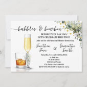 Eukalyptus-Goldblasen & Bourbon-Paare-Dusche Einladung (Vorderseite)