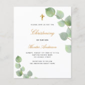 Eukalyptus-Goldblauer Einladung (Vorderseite)