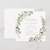 Eukalyptus-Goldbrasse Einladung (Vorne/Hinten)