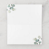 Eukalyptus Golden Floral Platzkarte (Innenseite Aufgefaltet)