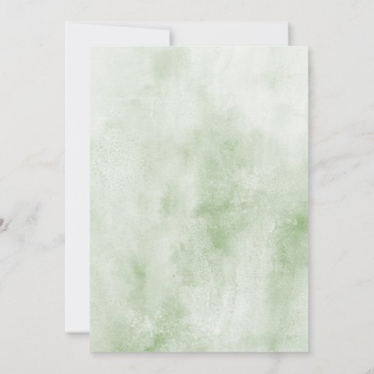 Eukalyptus golden floral Quinceañera Einladung (Rückseite)