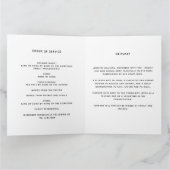 Eukalyptus golden Foto elegantes Beerdigungsprogra Dankeskarte (Innenseite)