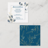 Eukalyptus Golden Garden Wedding Unterkunft Begleitkarte (Vorne/Hinten)