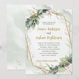 Eukalyptus Golden Greenerity Wedding Einladung