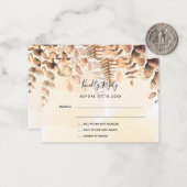 Eukalyptus golden Hochzeit im Herbst UAWG Note Car Mitteilungskarte (Vorderseite/Rückseite Beispiel)