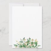 Eukalyptus Golden Letters Babydusche Einladung (Rückseite)