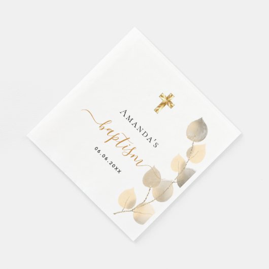 Eukalyptus golden name serviette (Ecke)