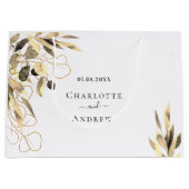 Eukalyptus golden names Hochzeit im Herbst Große Geschenktüte (Vorderseite)