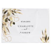 Eukalyptus golden names Hochzeit im Herbst Große Geschenktüte (Rückseite)