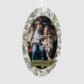 Eukalyptus & Golden Pine Einfaches Foto Ornament (Vorderseite)