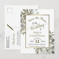 Eukalyptus & Golden Pine Wedding Save the Date