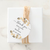 Eukalyptus golden Vielen Dank für Ihre Hochzeit Geschenkanhänger (Beispiel)