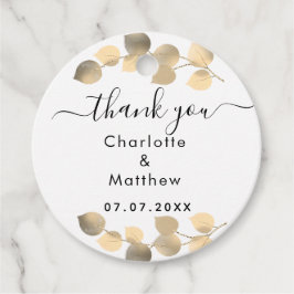 Eukalyptus golden Vielen Dank für Ihre Hochzeit Geschenkanhänger