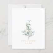 Eukalyptus goldenes Grün - Einladung (Rückseite)
