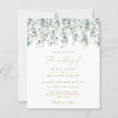 Eukalyptus goldenes Grün - Einladung (Vorderseite)