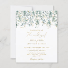 Eukalyptus goldenes Grün - Einladung