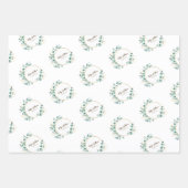 Eukalyptus goldenes Logo, Umhüllung von Papierblät Geschenkpapier Set (Vorderseite 3)