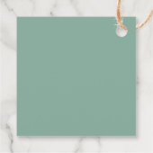 Eukalyptus-Goldflorenkalligraphie Geschenkanhänger (Rückseite)