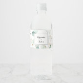 Eukalyptus-Goldflorenkalligraphie Wasserflaschenetikett (Vorderseite)