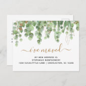 Eukalyptus-Goldfolie Ankündigungspostkarte (Vorne/Hinten)