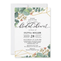 Eukalyptus-Goldgeometrische Form-Hochzeit