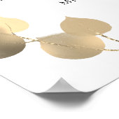 Eukalyptus-Goldhochzeit Poster (Ecke)