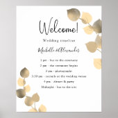 Eukalyptus-Goldhochzeit Poster (Vorne)