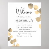Eukalyptus-Goldhochzeit Poster (Vorne)