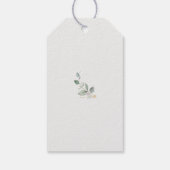 Eukalyptus-Goldkalligrafie-Hochzeit Geschenkanhänger (Rückseite)