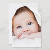 Eukalyptus-Goldkreuz-Foto-Taufe Einladung (Rückseite)