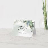 Eukalyptus-Goldrahmen Dankeskarte (Vorderseite)