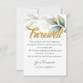 Eukalyptus Goodbye Kollegen Abschiedskarte Dankeskarte (Vorderseite)