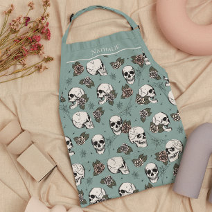Eukalyptus Gothic Skulls and Rose Individuelle Nam Schürze