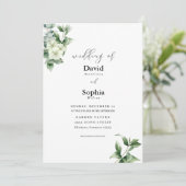 Eukalyptus Grace Wedding Einladung (Stehend Vorderseite)