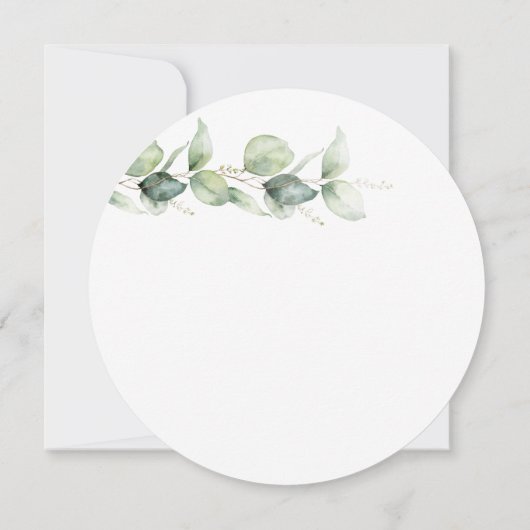 Eukalyptus Grad 2022 Sukkulente Graduation Party Einladung (Rückseite)